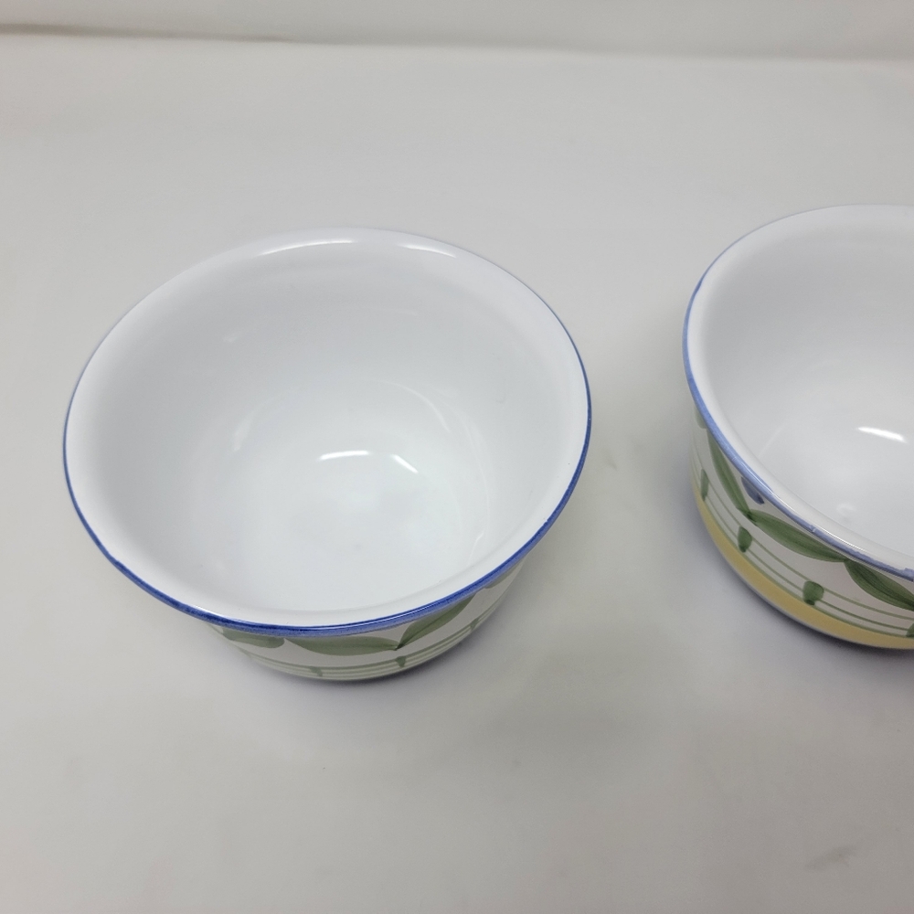 Pair of Williams Sonoma bowls Marisol Italy 4"h x 5.5"w. all purpose cereal soup - Picture 11 of 12